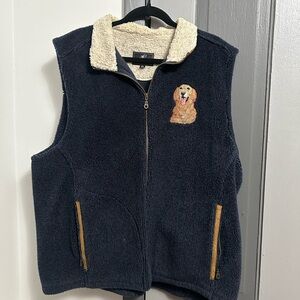 Wilson International Navy Blue Fleece Vest